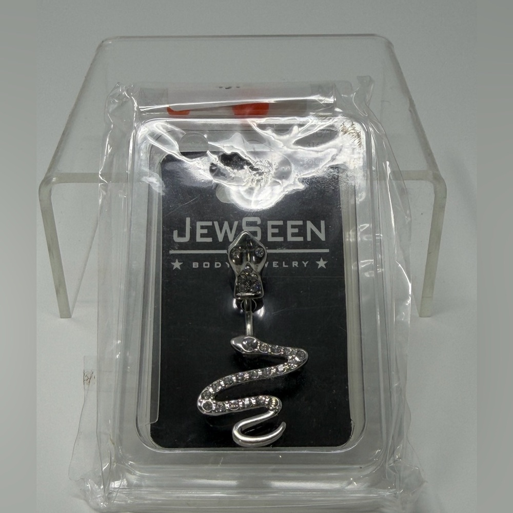 Silver Snake Body Piercing 14g